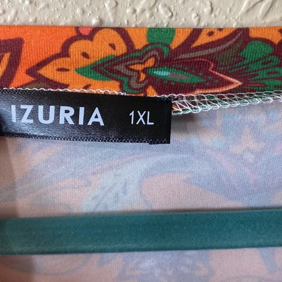 NWOT Orange Floral Scoop Neck Top - Picture 10 of 10